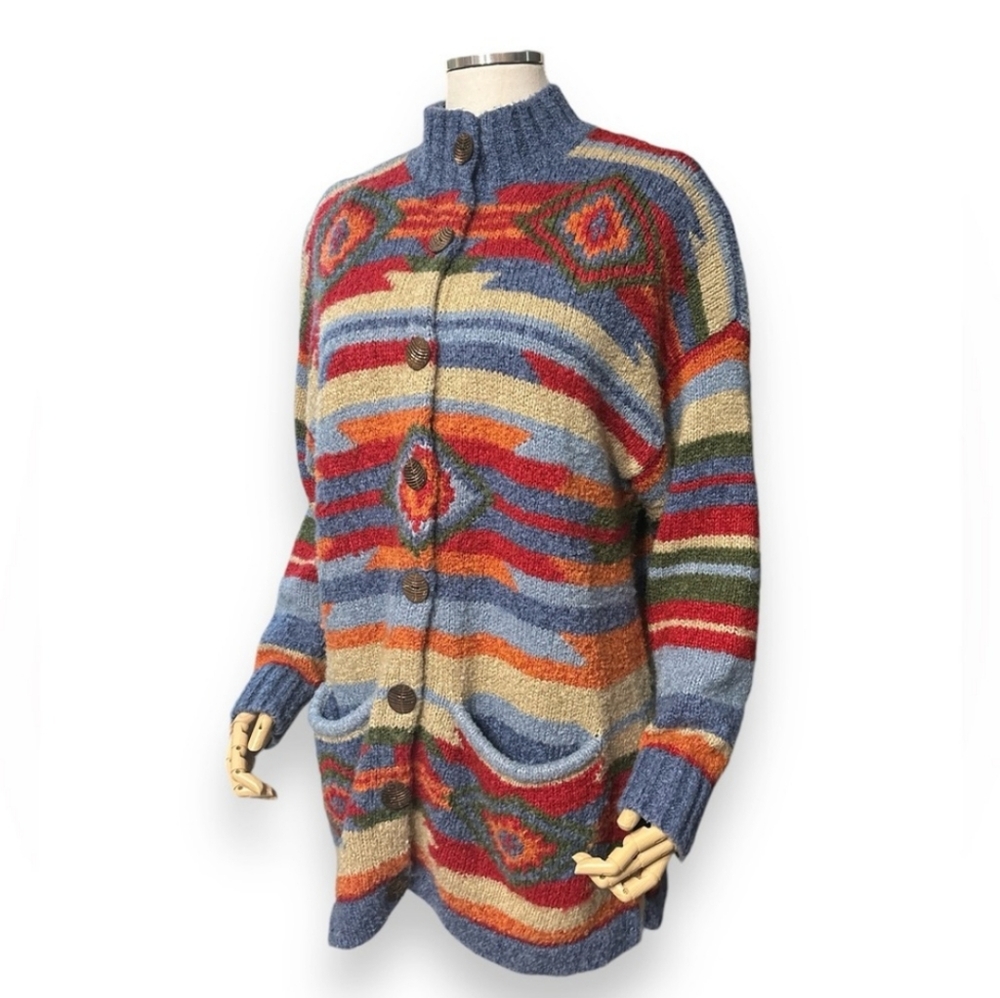 DESIGN OPTIONS by Philip & Jane Gordon Southwestern Sweater Cardigan Jacket